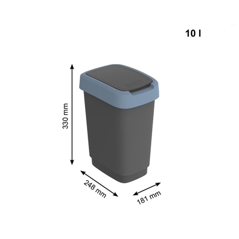 ROTHO Twist Blue - trash bin – 10l ROTHO Twist Blue - trash bin – 10l