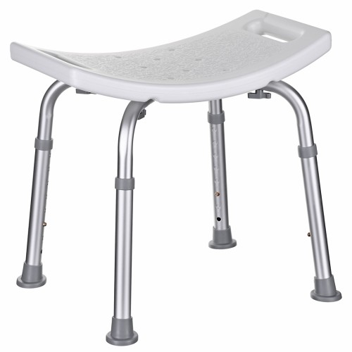 Rectangular shower stool with height adjustment Rectangular shower stool with height adjustment
