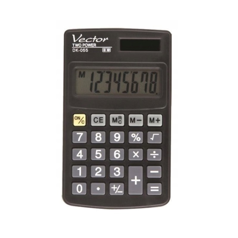 Vector DK-055 Pocket Calculator, Black Vector DK-055 Pocket Calculator, Black