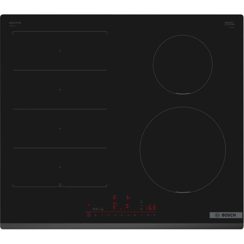 Bosch Serie 6 PIX631HC1E hob Black Built-in 60 cm Zone induction hob 4 zone(s) Bosch Serie 6 PIX631HC1E hob Black Built-in 60 cm Zone induction hob 4 zone(s)