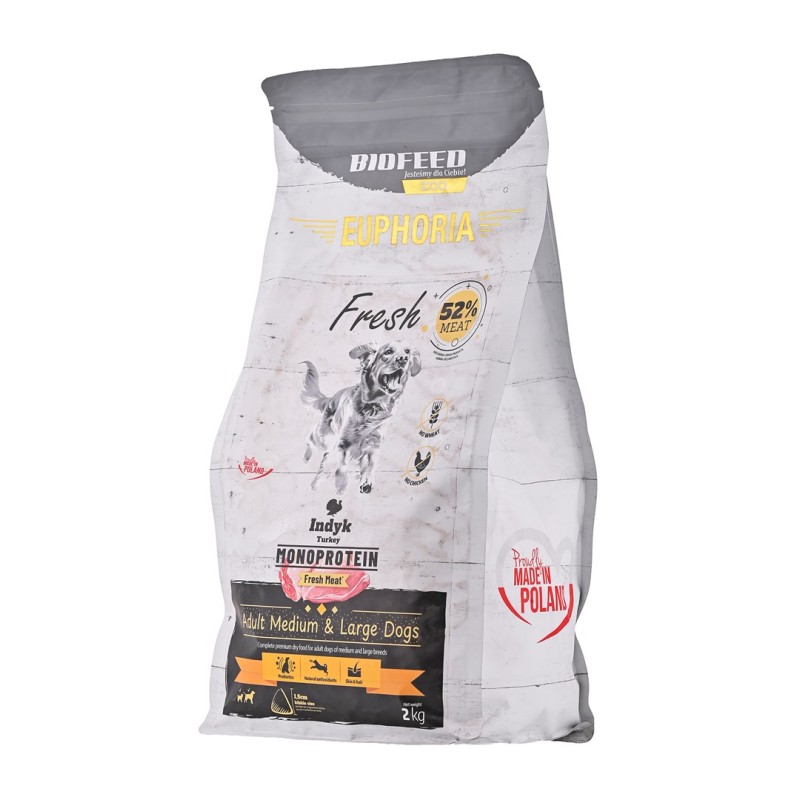 BIOFEED Euphoria Fresh Adult Medium & Large Monoprotein Turkey - dry dog food - 2kg