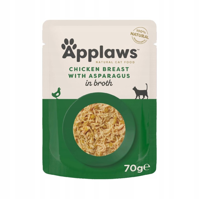 APPLAWS Natural Cat Food Chicken with asparagus - wet cat food - 70g APPLAWS Natural Cat Food Chicken with asparagus - wet cat food - 70g