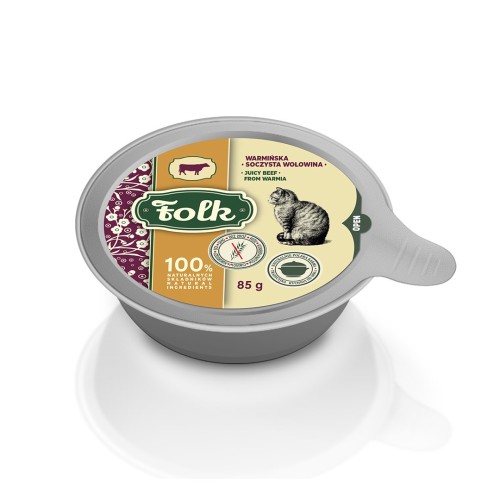 FOLK Juicy beef from Warmia - wet cat food - 85g FOLK Juicy beef from Warmia - wet cat food - 85g