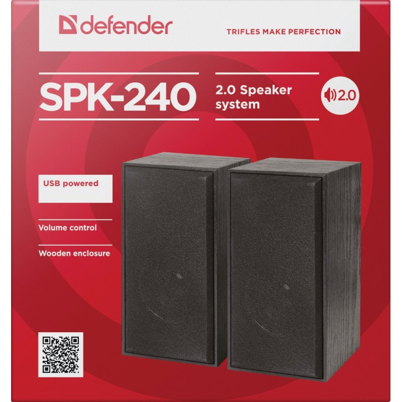 Defender SPK-240 loudspeaker Black Wired 6 W Defender SPK-240 loudspeaker Black Wired 6 W