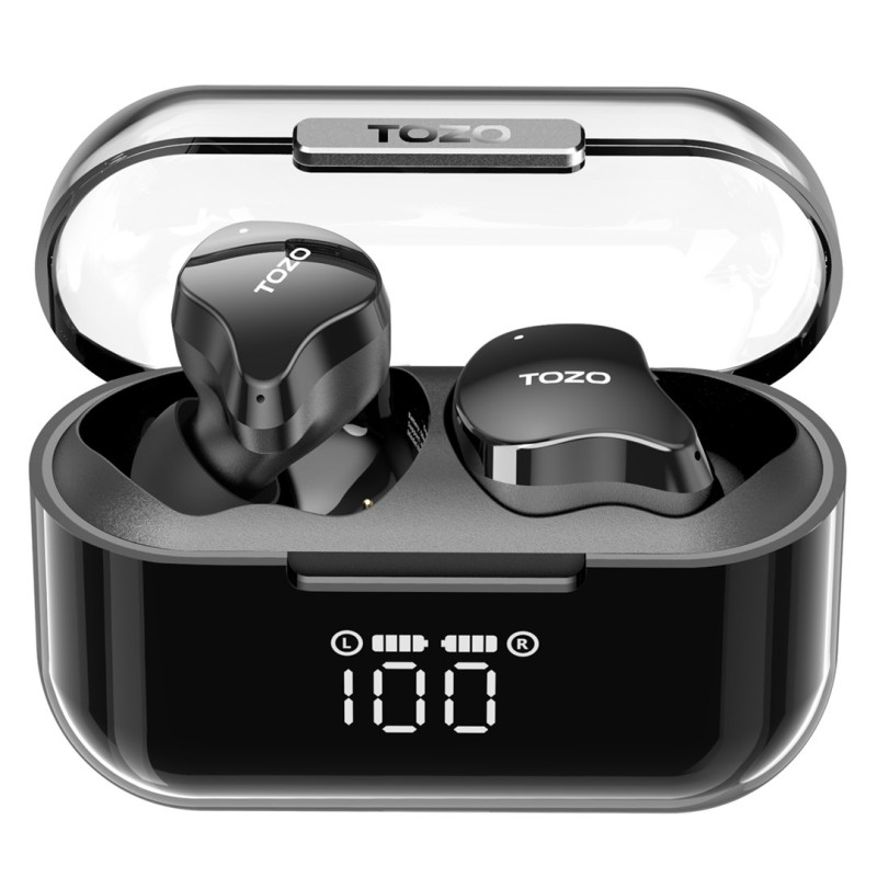 TOZO T18 CRYSTAL BUDS True Wireless Stereo (TWS) In-Ear USB Type-C Bluetooth Headset Black TOZO T18 CRYSTAL BUDS True Wireless Stereo (TWS) In-Ear USB Type-C Bluetooth Headset Black