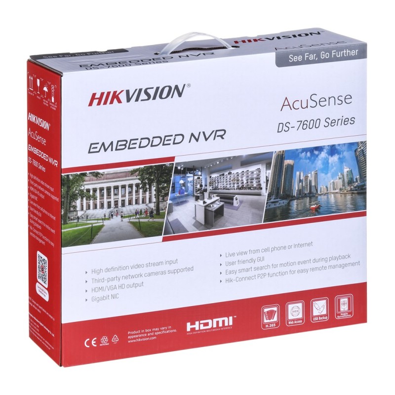 Hikvision DS-7608NXI-K1/8P Network Video Recorder (NVR) PoE 1U Black Hikvision DS-7608NXI-K1/8P Network Video Recorder (NVR) PoE 1U Black