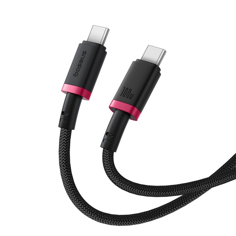 Baseus Dura Type C to Type C 100 W fast charging cable 1 m Black, Red Baseus Dura Type C to Type C 100 W fast charging cable 1 m Black, Red