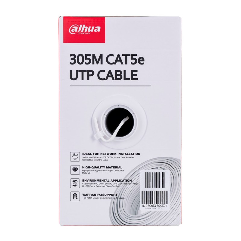 Dahua Technology PFM920I-5EUN networking cable 305 m Cat5e U/UTP (UTP) Dahua Technology PFM920I-5EUN networking cable 305 m Cat5e U/UTP (UTP)