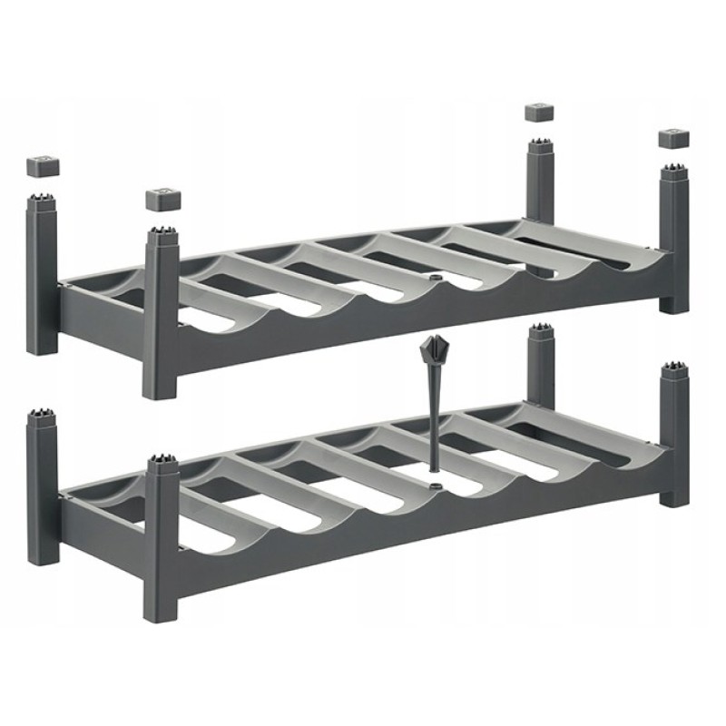 Rotho VARIO Tabletop wine rack 6 bottle(s) Grey Rotho VARIO Tabletop wine rack 6 bottle(s) Grey