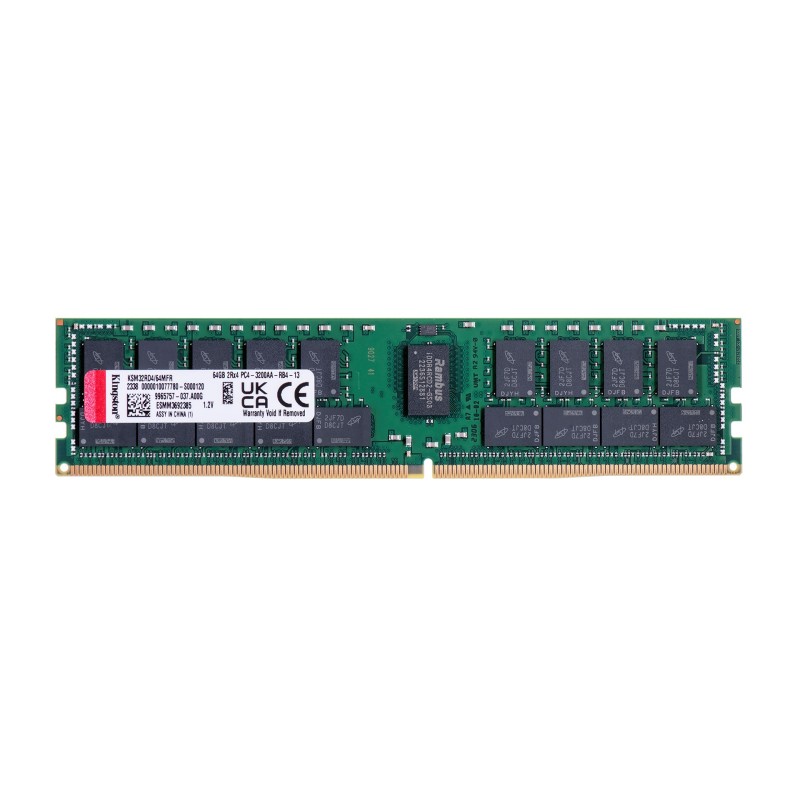 Kingston RDIMM 64GB DDR4 2Rx4 Micron F Rambus 3200MHz PC4-25600 KSM32RD4/64MFR