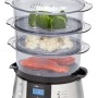 Clatronic DG 3547 steam cooker 3 basket(s) Black,Stainless steel 800 W
