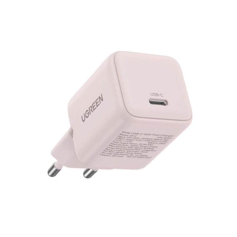 UGREEN X512 20W GAN 1X USB-C POWER ADAPTER - PINK