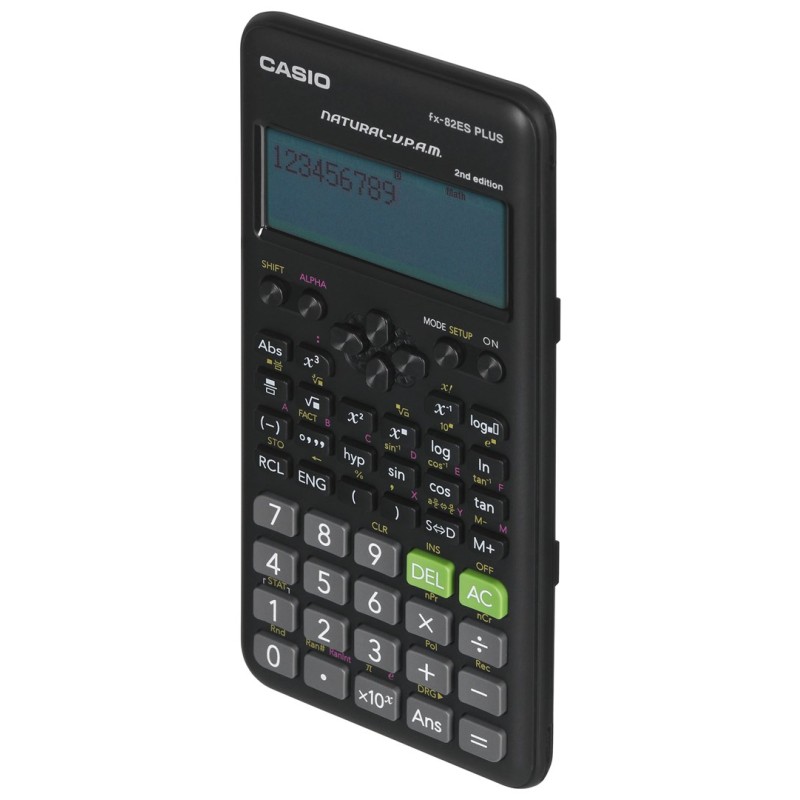 CASIO FX-82ESPLUS-2 CALCULATOR SCIENTIFIC, 252 FUNCTIONS, 77X162MM, BLACK, BOX CASIO FX-82ESPLUS-2 CALCULATOR SCIENTIFIC, 252 FUNCTIONS, 77X162MM, BLACK, BOX