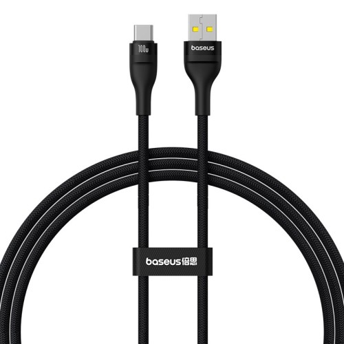 Baseus Flash 2 USB A to USB C fast charging cable 1 m 100 W Black Baseus Flash 2 USB A to USB C fast charging cable 1 m 100 W Black
