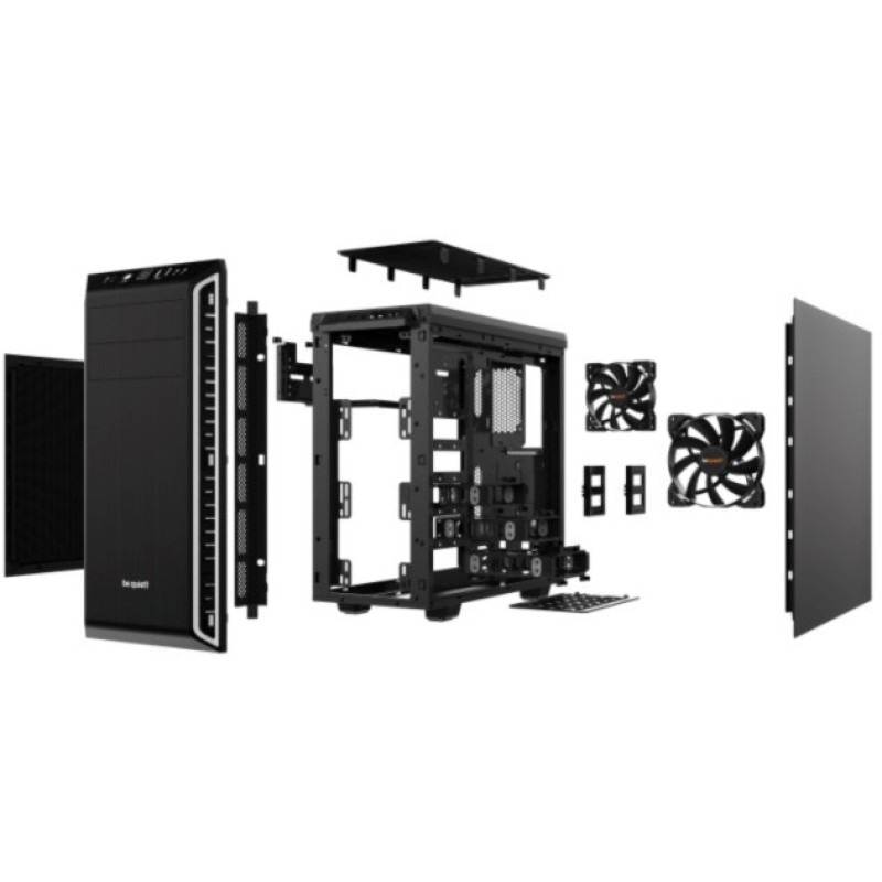 be quiet! Pure Base 600 Midi Tower Black, Silver be quiet! Pure Base 600 Midi Tower Black, Silver