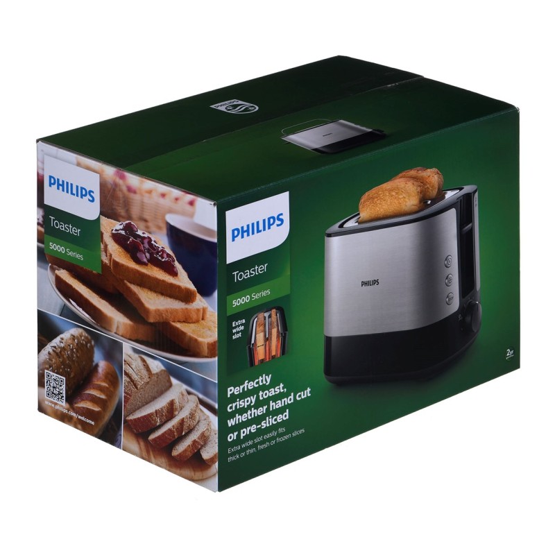 Philips Viva Collection HD2637/90 toaster 2 slice(s) Black, Stainless steel Philips Viva Collection HD2637/90 toaster 2 slice(s) Black, Stainless steel
