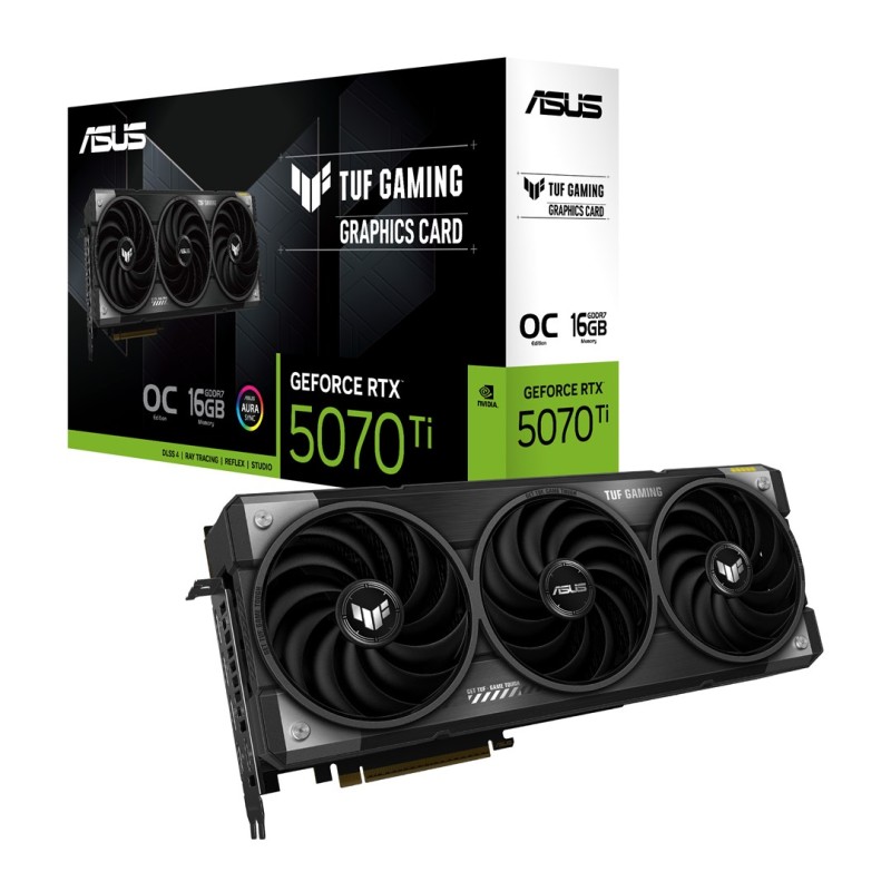 ASUS TUF Gaming TUF-RTX5070TI-O16G-GAMING NVIDIA GeForce RTX 5070 Ti 16 GB GDDR7 ASUS TUF Gaming TUF-RTX5070TI-O16G-GAMING NVIDIA GeForce RTX 5070 Ti 16 GB GDDR7