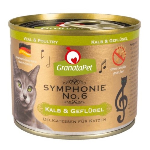 GRANATAPET Symphonie  No.6 Veal and poultry - wet cat food - 200g GRANATAPET Symphonie  No.6 Veal and poultry - wet cat food - 200g