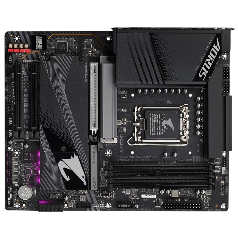 GIGABYTE Z790 AORUS ELITE DDR4 Motherboard - Supports Intel Core 14th Gen CPUs, 16*+1+2 Phases Digital VRM, up to 5333MHz DDR4 (OC), 4xPCIe 4.0 M.2, 2.5GbE LAN, USB 3.2 Gen 2 GIGABYTE Z790 AORUS ELITE DDR4 Motherboard - Supports Intel Core 14th Gen CPUs, 16*+1+2 Phases Digital VRM, up to 5333MHz DDR4 (OC), 4xPCIe 4.0 M.2, 2.5GbE LAN, USB 3.2 Gen 2