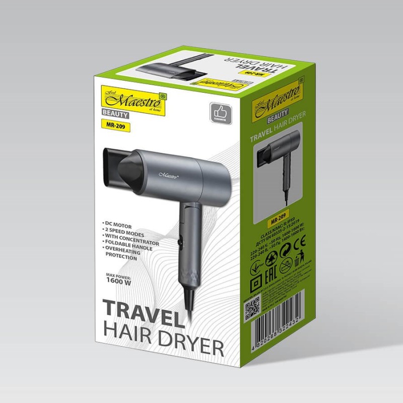 Hair dryer 1600W MAESTRO MR-209 Hair dryer 1600W MAESTRO MR-209