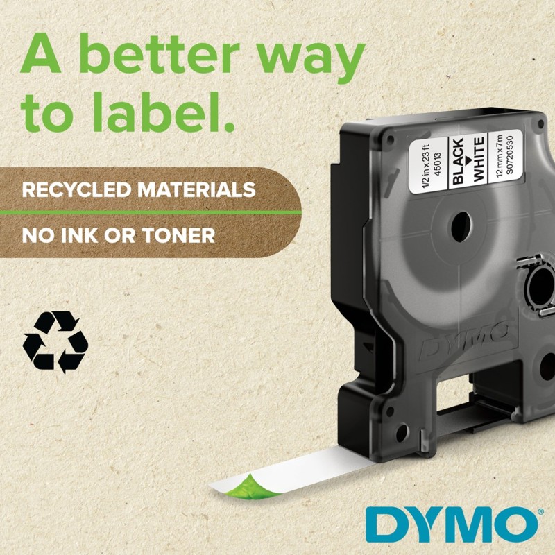 DYMO D1 Standard - Black on White - 9mm DYMO D1 Standard - Black on White - 9mm