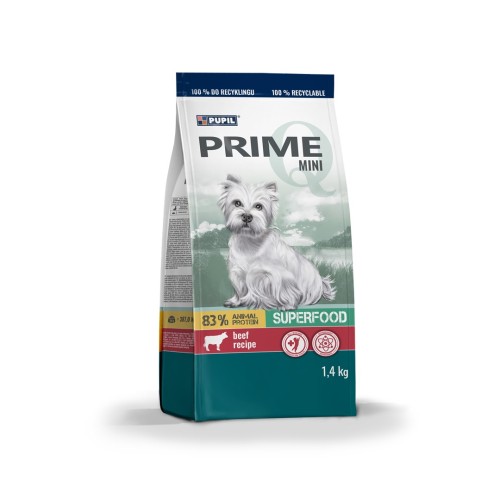 PUPIL Prime Mini Rich in beef with liver - dry dog food - 1,4kg PUPIL Prime Mini Rich in beef with liver - dry dog food - 1,4kg