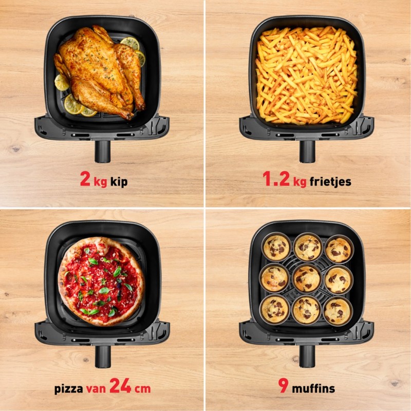 Tefal Easy Fry Mega EY855D10 fryer Single 7.5 L Stand-alone 2020 W Hot air fryer Black, Stainless steel Tefal Easy Fry Mega EY855D10 fryer Single 7.5 L Stand-alone 2020 W Hot air fryer Black, Stainless steel