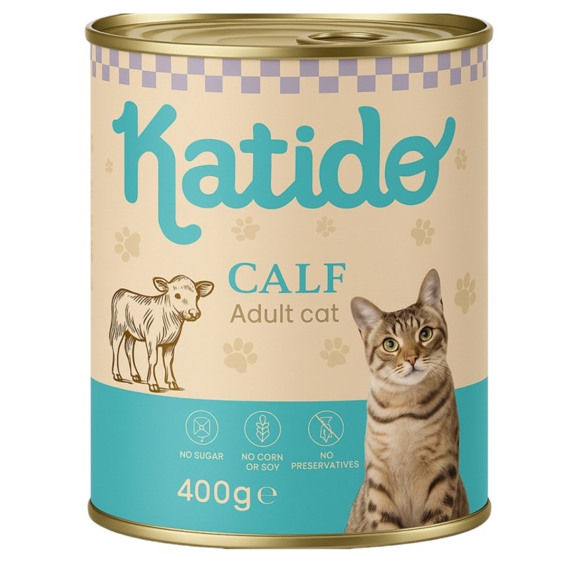 KATIDO Calf - wet cat food - 400g KATIDO Calf - wet cat food - 400g