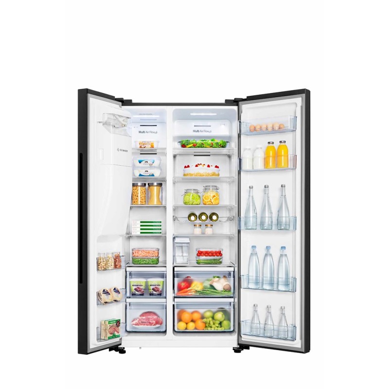 Hisense RS694N4GBE side-by-side refrigerator Freestanding 562 L E Black Hisense RS694N4GBE side-by-side refrigerator Freestanding 562 L E Black