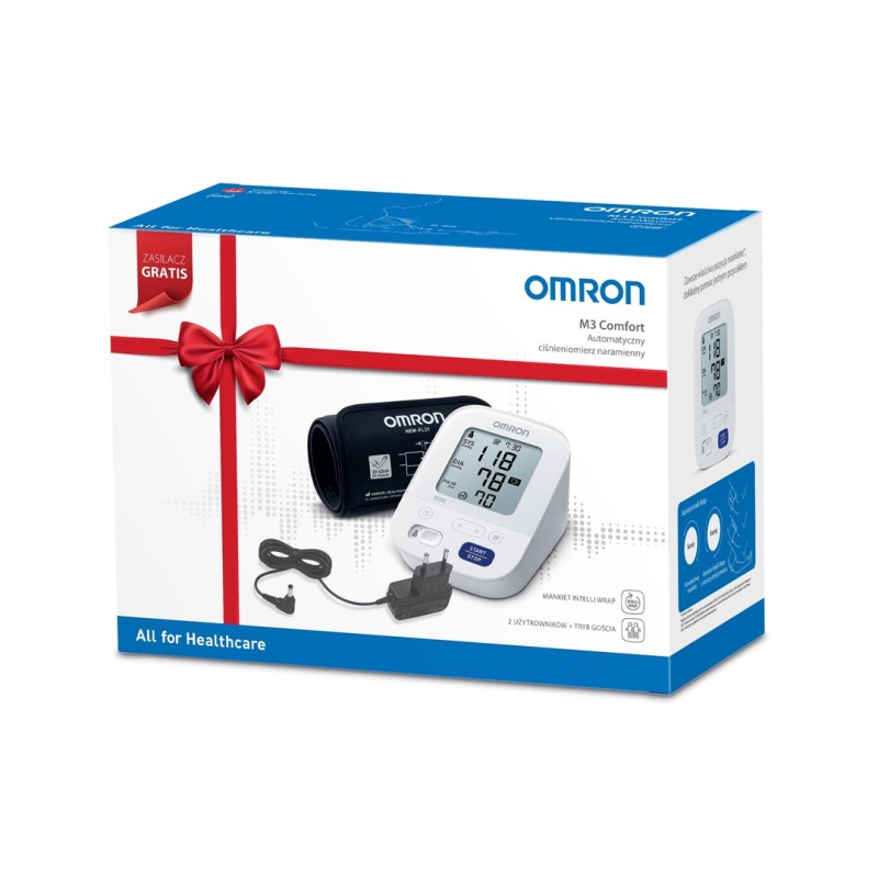 Omron M3 COMFORT Upper Arm Blood Pressure Monitor + Power Supply Gift Set Omron M3 COMFORT Upper Arm Blood Pressure Monitor + Power Supply Gift Set