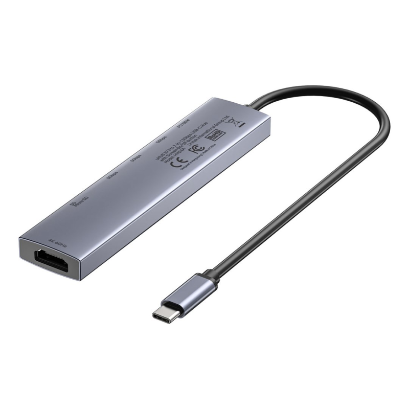 UNITEK USB-C 7-in-1 PD 100W HDMI 2.0 HUB WITH ON/OFF SWITCH