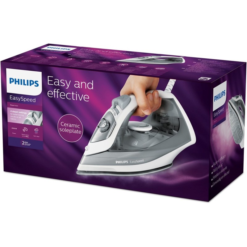 Philips EasySpeed GC1751/80 steam ironing station 0.22 L Grey Philips EasySpeed GC1751/80 steam ironing station 0.22 L Grey