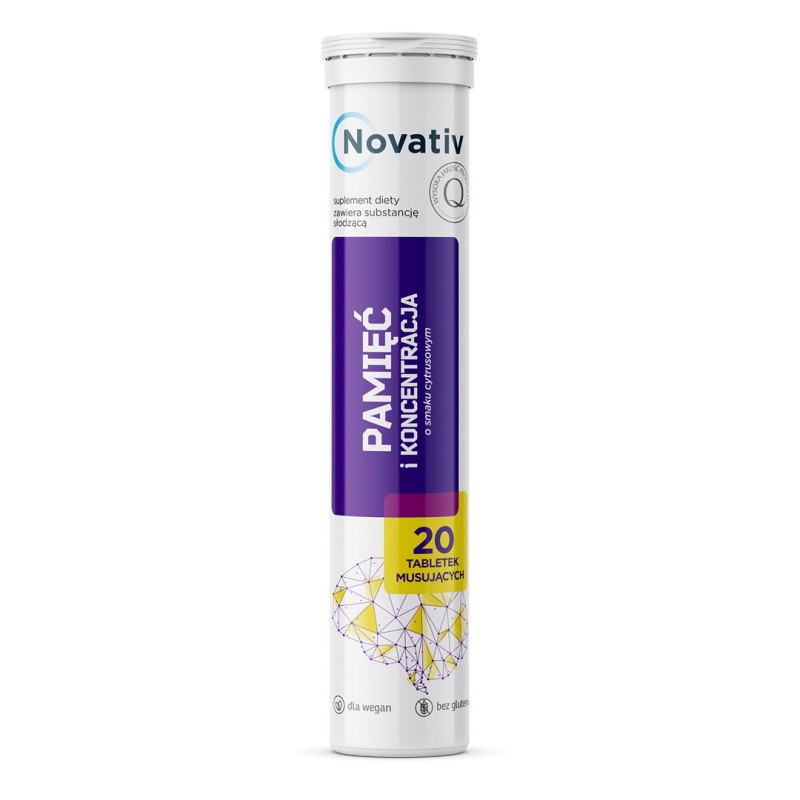 Novativ Memory and Concentration effervescent tablets 20 pieces Novativ Memory and Concentration effervescent tablets 20 pieces