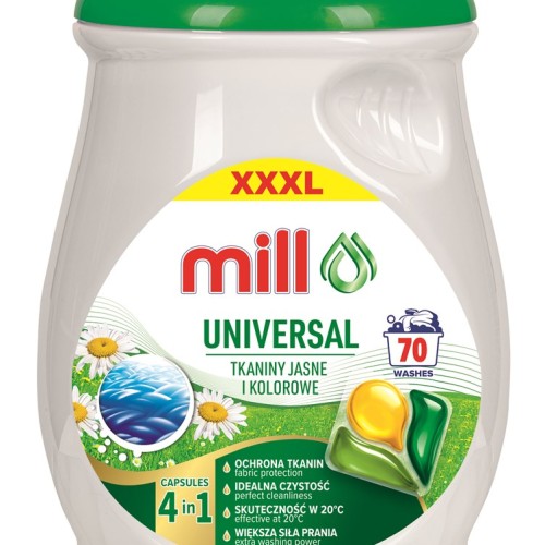 MILL PROFESSIONAL 3-chamber universal laundry capsules, 70 pcs.