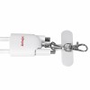 Activejet lanyard with 3-in-1 charging cable, white. Ends with various connectors: USB-C, Lightning adapter, USB-A Activejet lanyard with 3-in-1 charging cable, white. Ends with various connectors: USB-C, Lightning adapter, USB-A