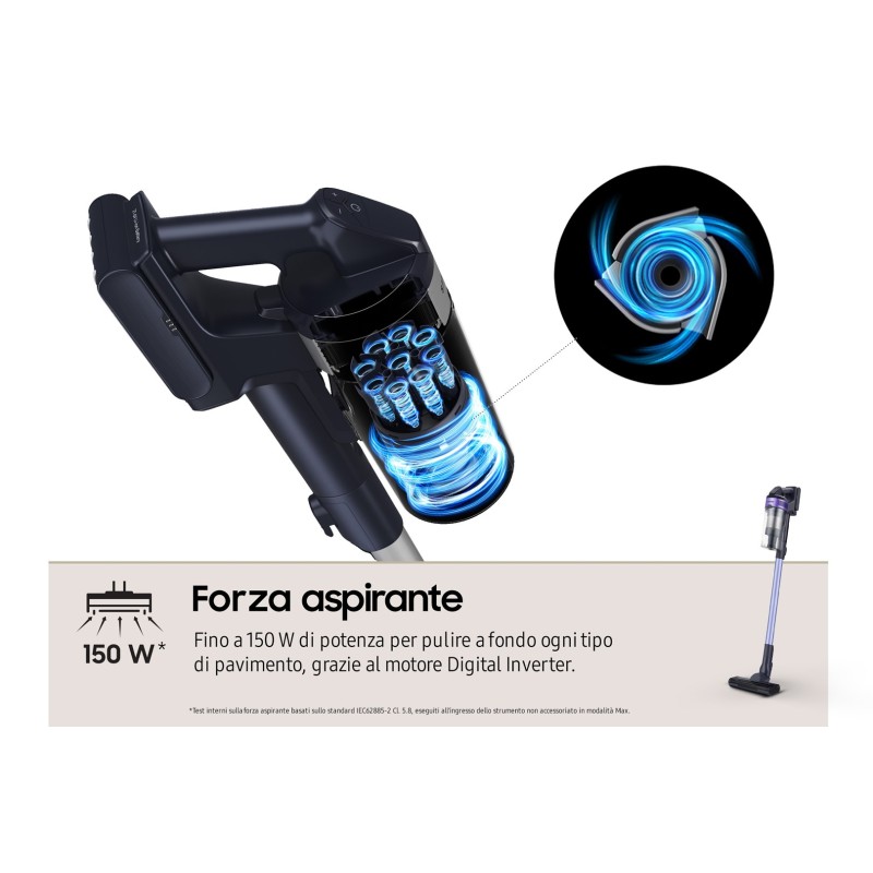 Samsung VS15A6031R4 Stick vacuum Battery Dry Bagless 0.8 L Black Samsung VS15A6031R4 Stick vacuum Battery Dry Bagless 0.8 L Black