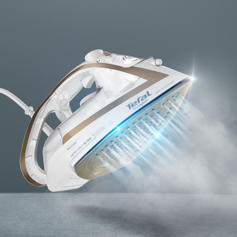 Tefal Puregliss FV8042 Dry & Steam iron Durilium AirGlide Autoclean soleplate 3000 W Bronze, White
