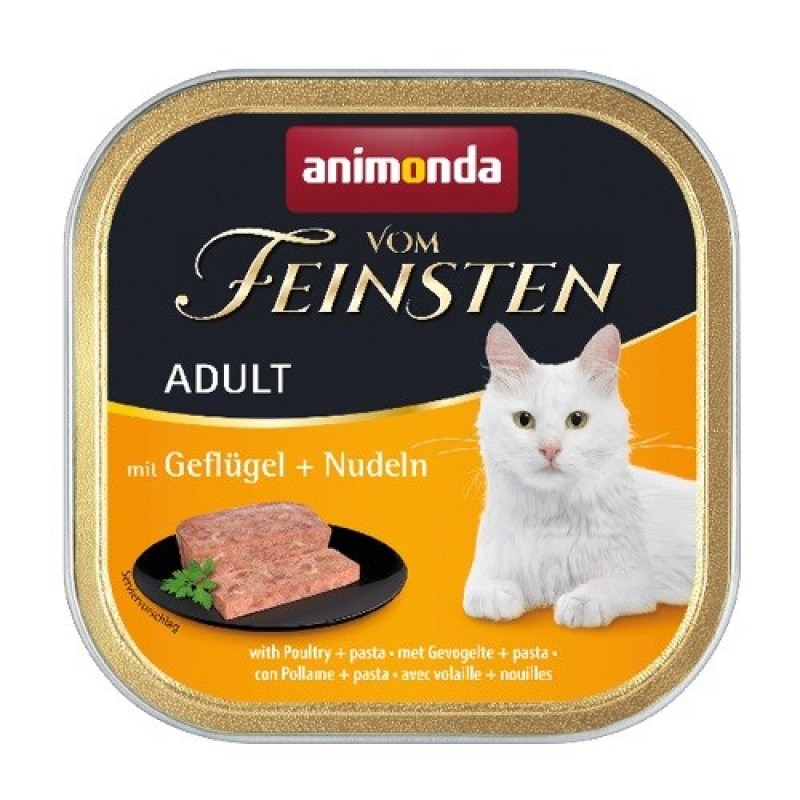 ANIMONDA Vom Feinsten Adult Poultry with pasta - wet cat food - 100g