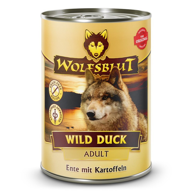 WOLFSBLUT Wild Duck Duck with potatoes - wet dog food - 395g WOLFSBLUT Wild Duck Duck with potatoes - wet dog food - 395g
