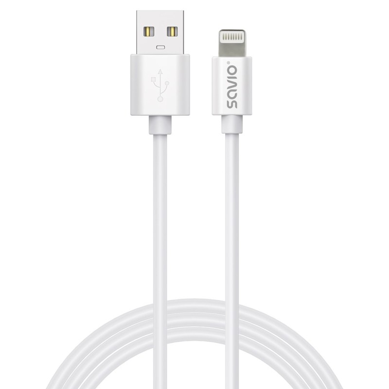 Savio Cl-193 USB cable USB 2.0 2 m USB A USB C/Lightning White
