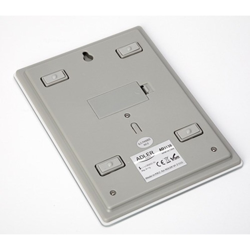 Adler AD 3138 w kitchen scale Electronic kitchen scale White Countertop Square Adler AD 3138 w kitchen scale Electronic kitchen scale White Countertop Square