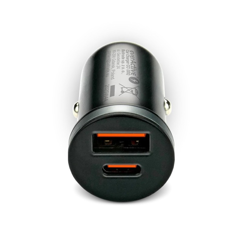 Car charger everActive CC-30Q USB + USB-C QC 3.0 PD 35W Car charger everActive CC-30Q USB + USB-C QC 3.0 PD 35W