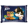 Felix Fantastic Duo meat - beef and poultry, chicken and kidney, lamb and veal, turkey and liver - 4 x 85g