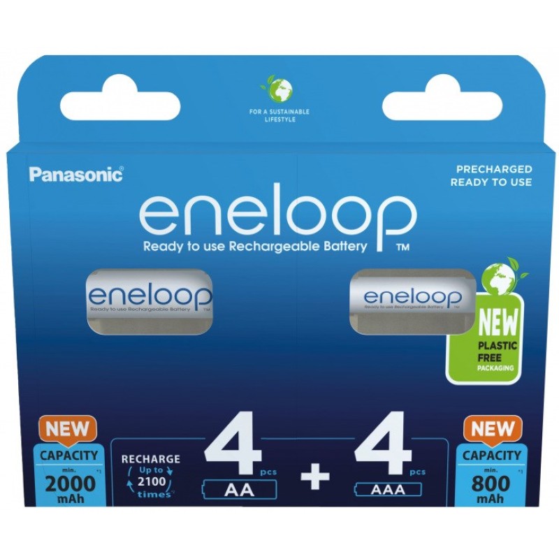 PANASONIC ENELOOP ZESTAW 4x AA 2000mAh + 4x AAA 800mAh PANASONIC ENELOOP ZESTAW 4x AA 2000mAh + 4x AAA 800mAh
