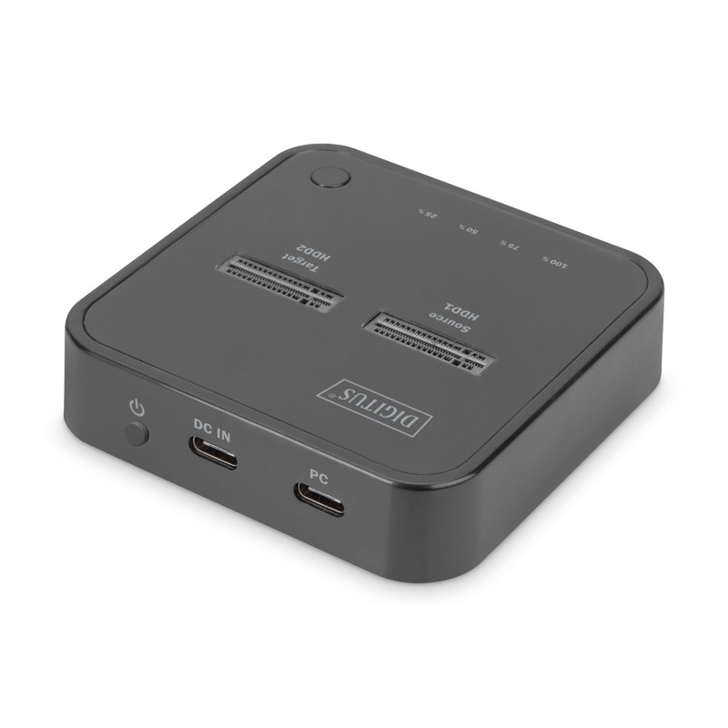 Digitus Dual M.2 NVMe SSD Docking Station with Offline Clone Function, USB-C™ Digitus Dual M.2 NVMe SSD Docking Station with Offline Clone Function, USB-C™