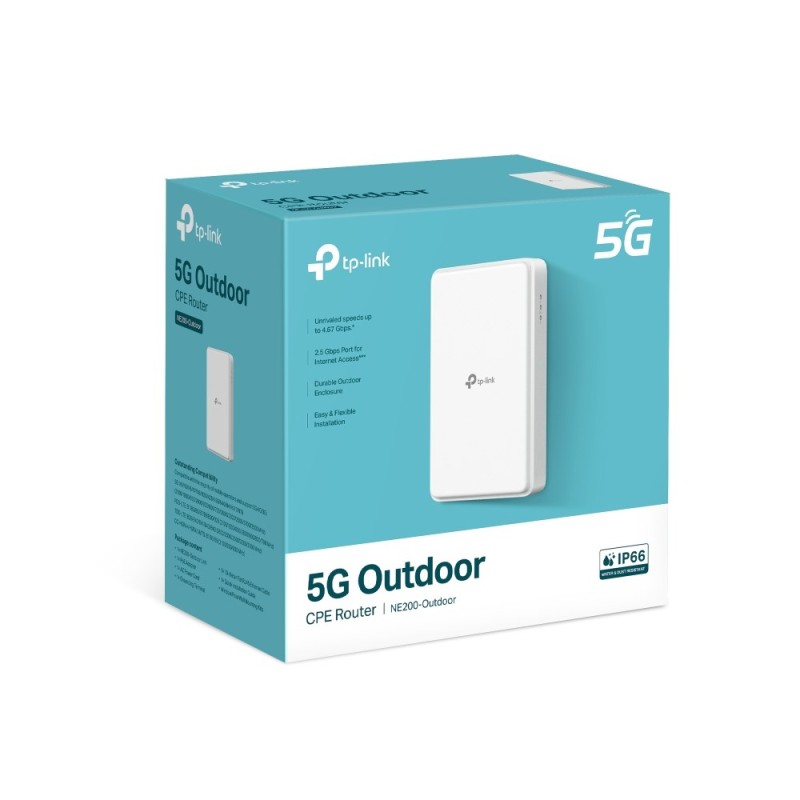 TP-Link 5G Outdoor Router Build-In 5G Modem 5G wireless router 2.5 Gigabit Ethernet White TP-Link 5G Outdoor Router Build-In 5G Modem 5G wireless router 2.5 Gigabit Ethernet White