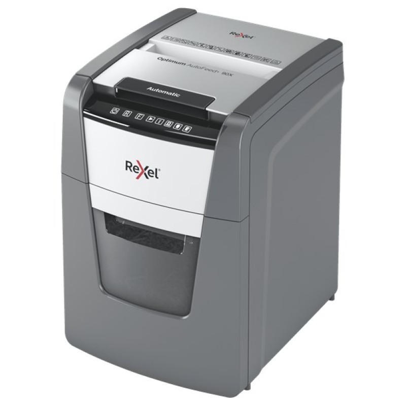 Rexel AutoFeed+ 90X paper shredder Cross shredding 55 dB Black, Grey Rexel AutoFeed+ 90X paper shredder Cross shredding 55 dB Black, Grey