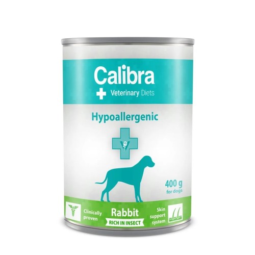 CALIBRA VD Dog Hypoallergenic Rabit&Insect - wet dog food - 400g CALIBRA VD Dog Hypoallergenic Rabit&Insect - wet dog food - 400g