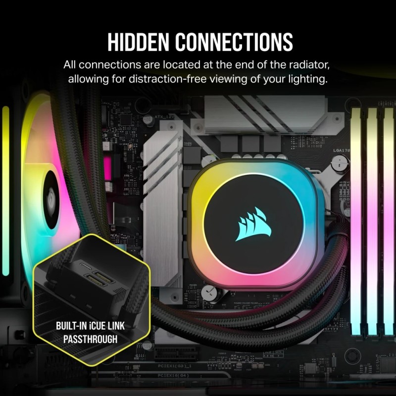 Corsair H100I Processor Liquid cooling kit 12 cm Black Corsair H100I Processor Liquid cooling kit 12 cm Black