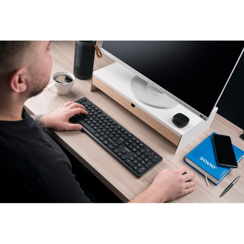 Savio KB-02 keyboard Home/Office USB QWERTY Black